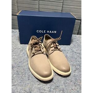 Cole Haan Mens 9M GRAND+ Plain Toe Oxford Sea Stone Nubuck Shoes C39823 NEW